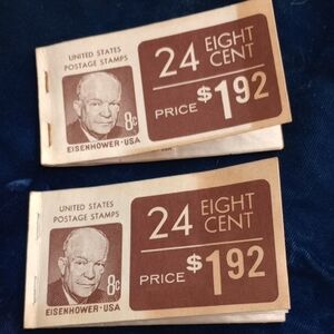 Vintage Eisenhower 8 Cent Stamp Booklets Some Missing